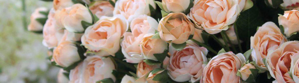 peach artificial roses