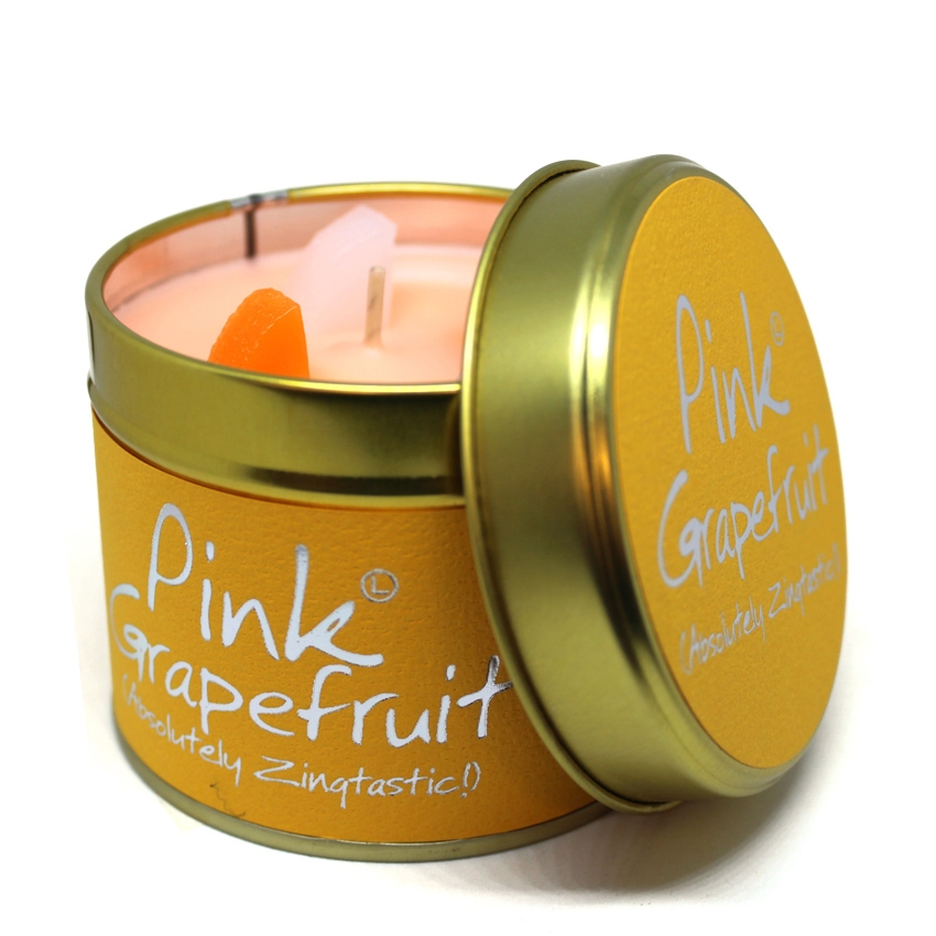 Lily Flame Pink Grapefruit Tin Candle - summer scent