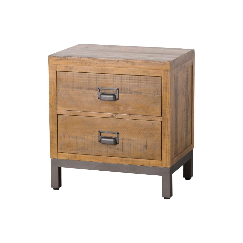 industrial look interiors - The Draftsman Collection Two Drawer Bedside