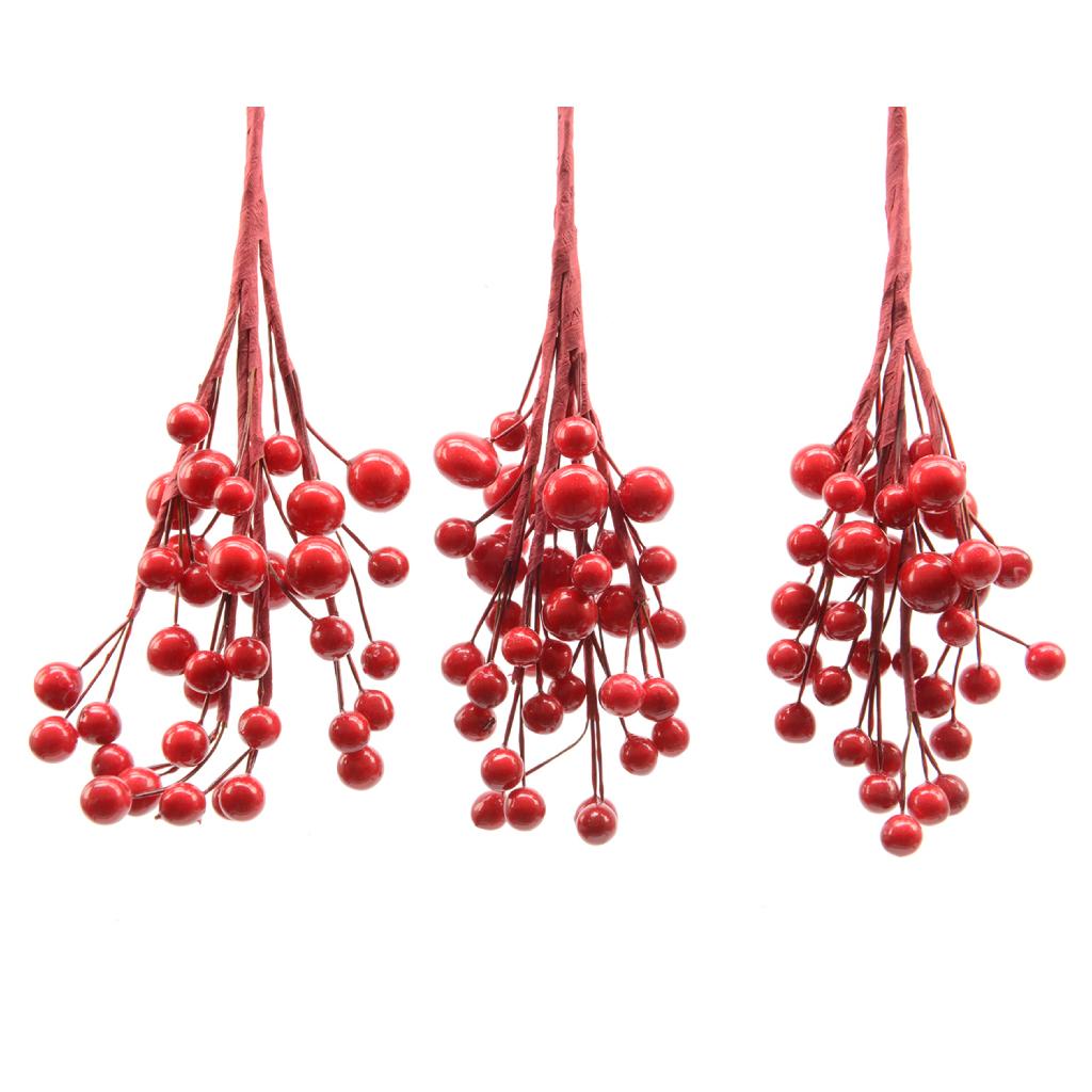 Hanging Berries Red 15cm Pack of 3