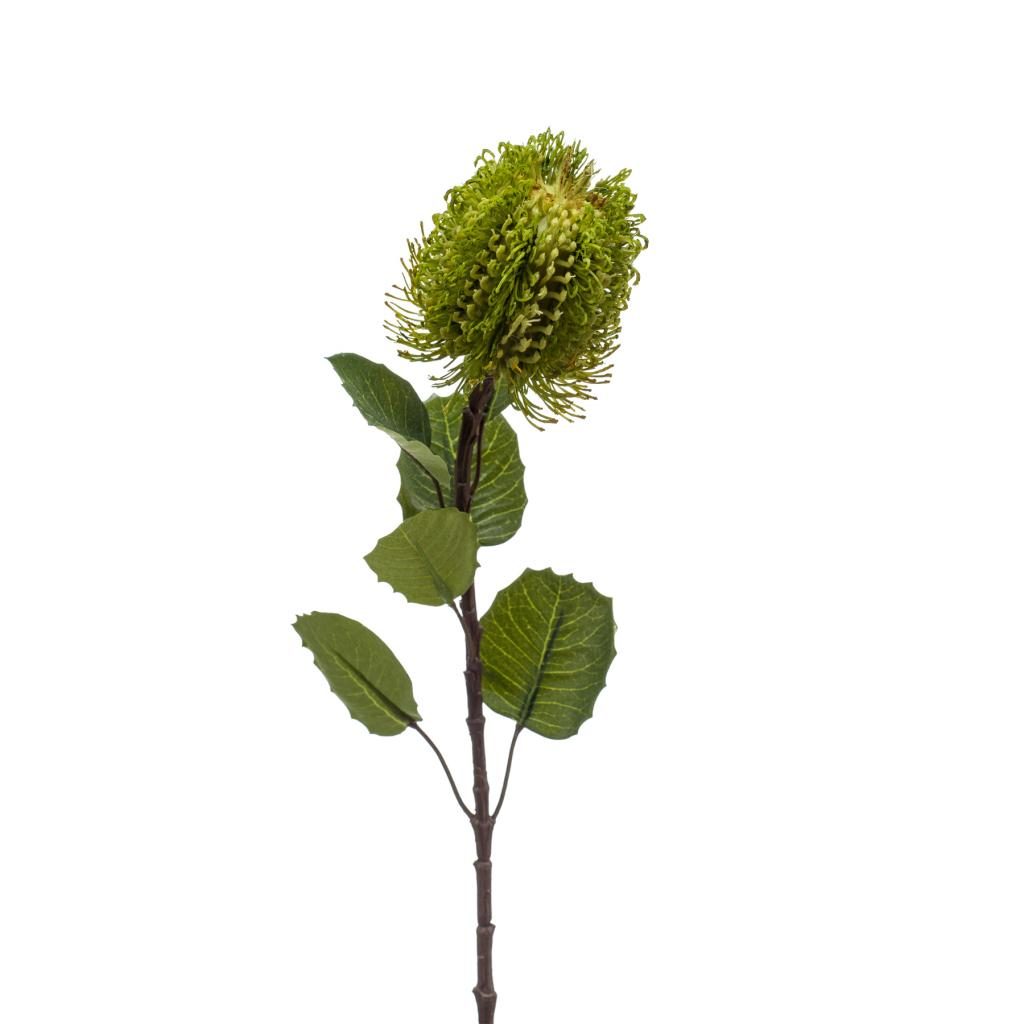 70's floral trend - green banksia spray artificial