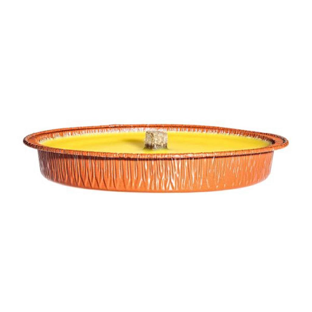 citronella candle in tray