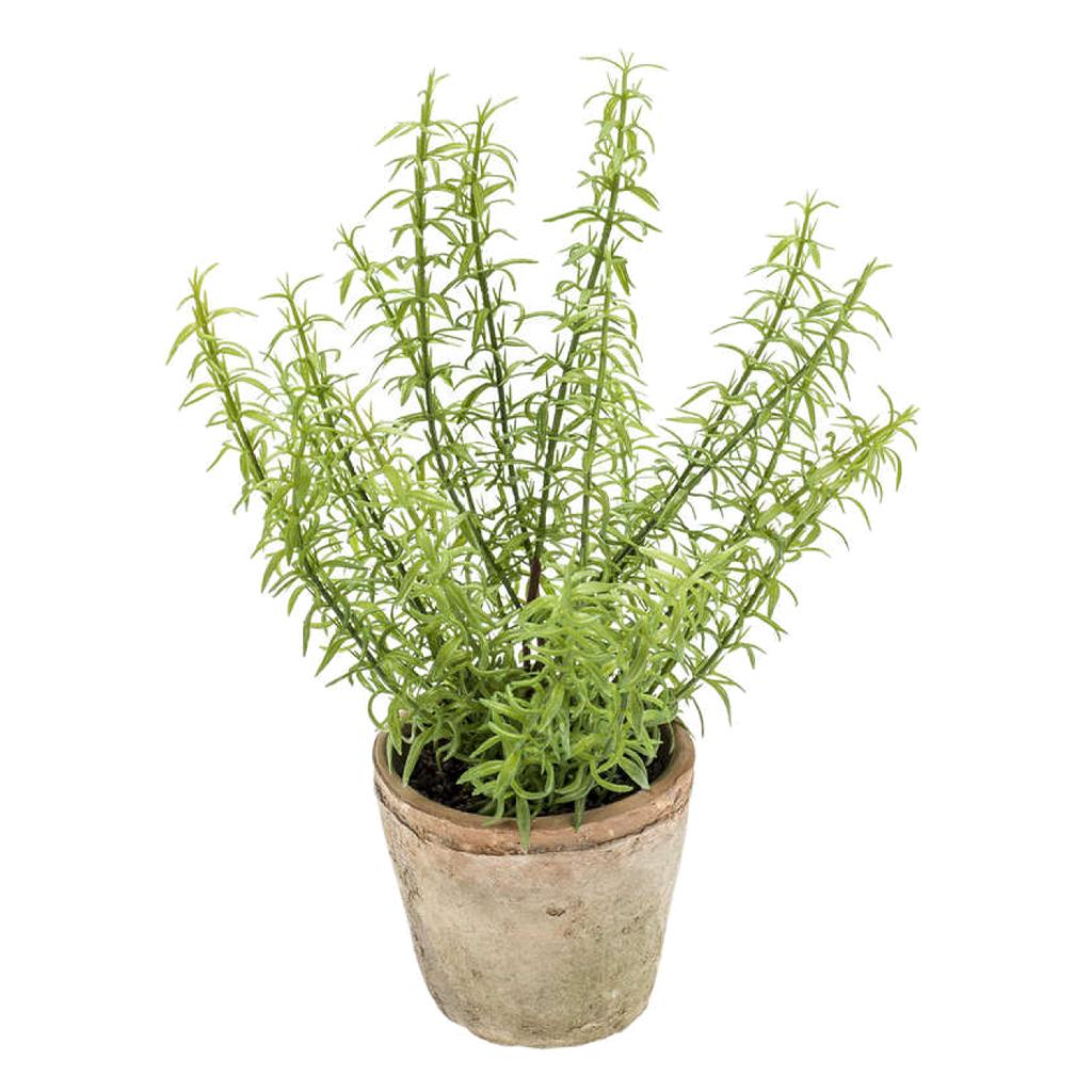 artificial rosemary herb in pot