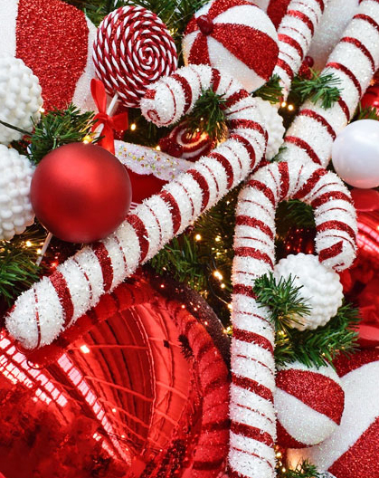 Candy cane christmas decorations