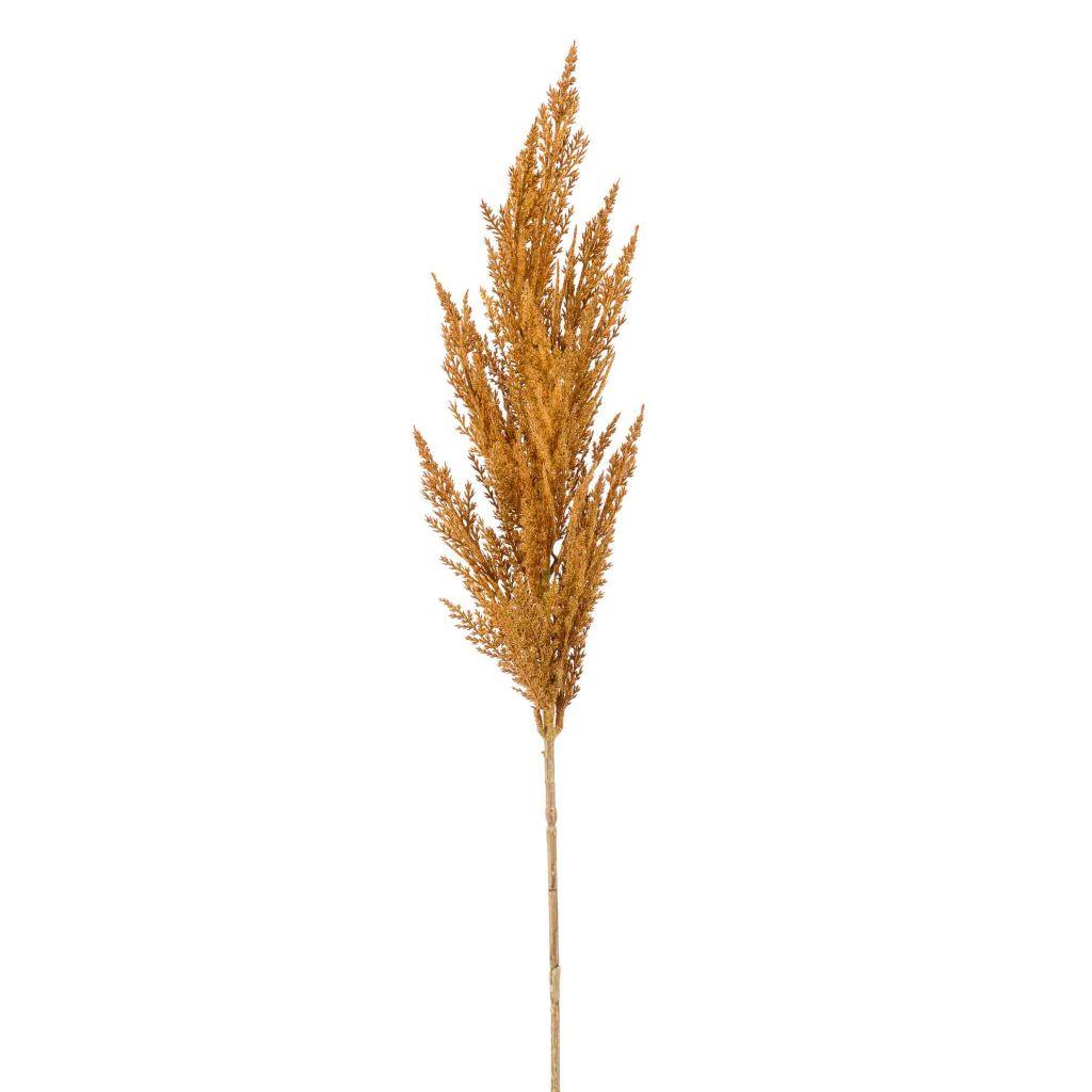artificial dried pampas grass in rust