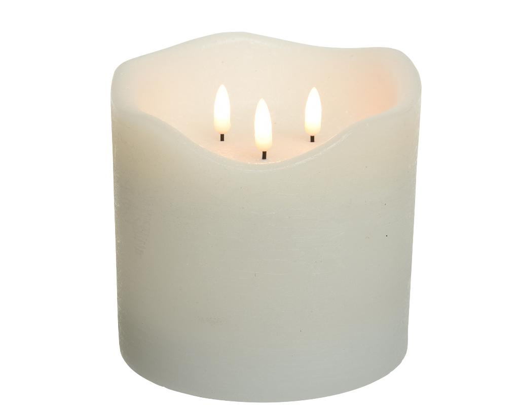 triple wick battery LED candle