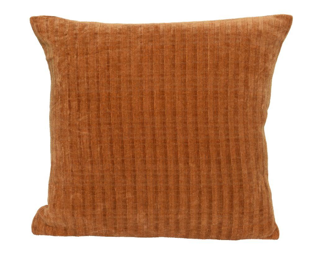 amber copper orange ribbed cushion for alpine christmas theme