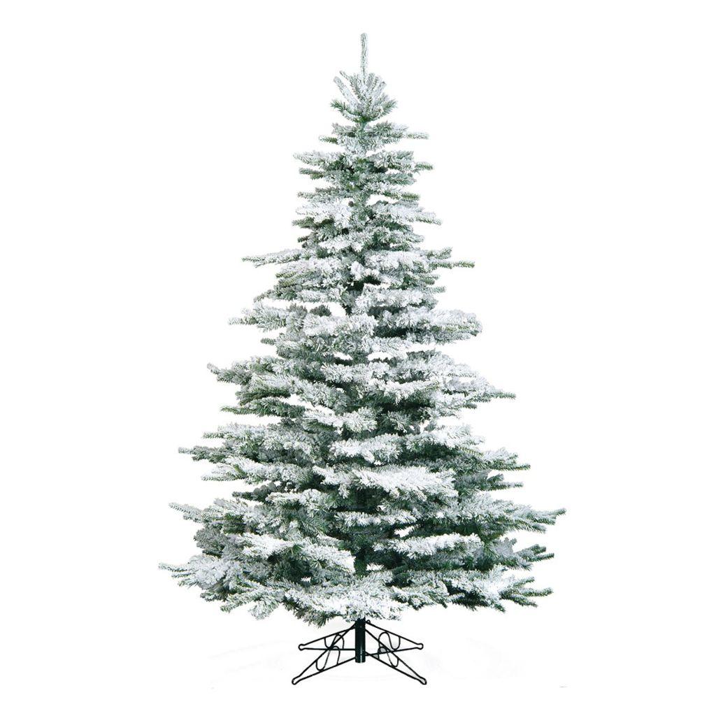 alpine christmas theme - flocked noble fir xmas tree