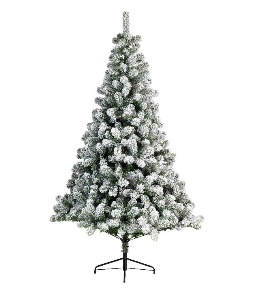 alpine christmas theme - imperial pine snow flcoked xmas tree