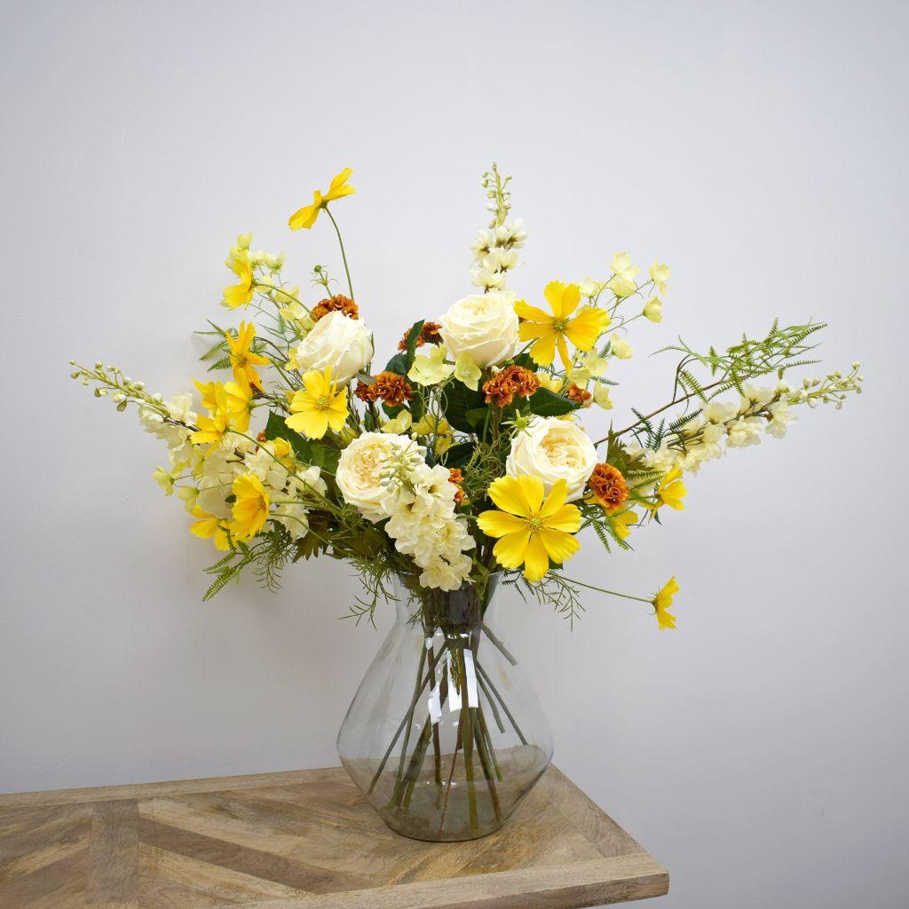 artificial flowers - yellow and white dolores floral mix
