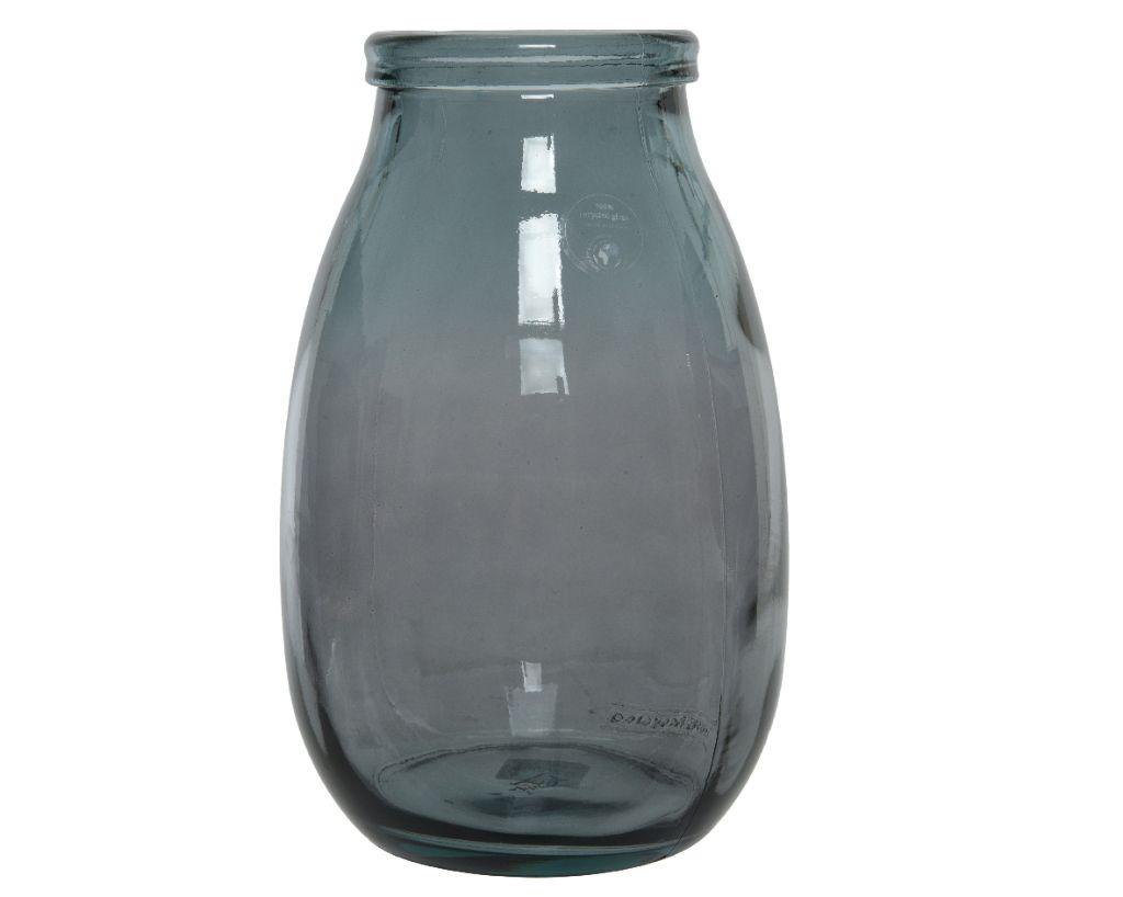 recycled homeware grey glass vase 