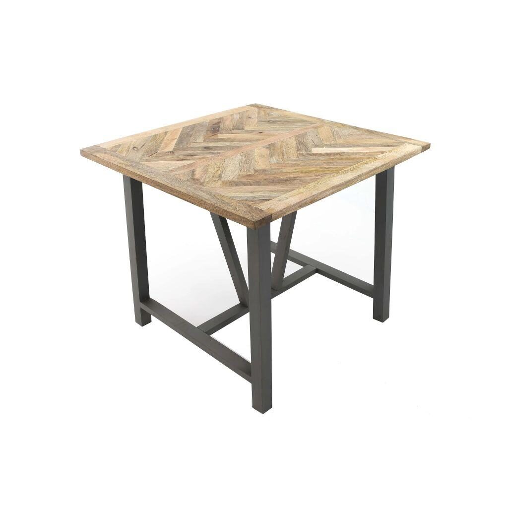 square mango wood dinging table in nordic grey