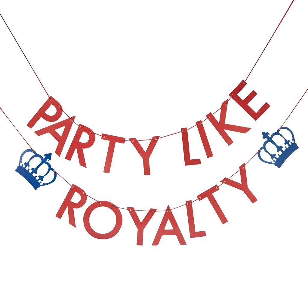 party like royalty banner for coronation