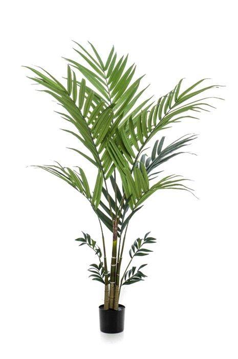 large artificial palm tree in pot