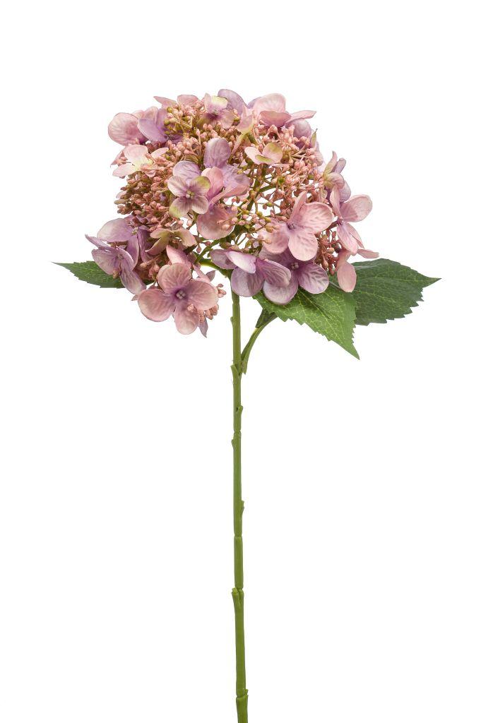 purple pink artificial hydrangea stem