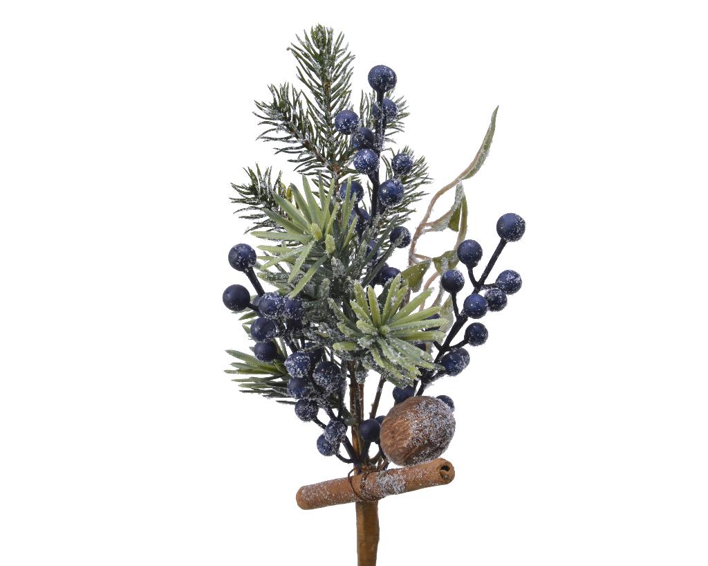 decorate a christmas tree to look full with blue berry sprays