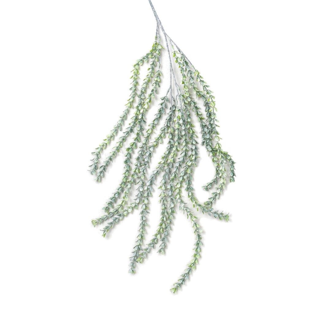 hanging coin leaf spray in green