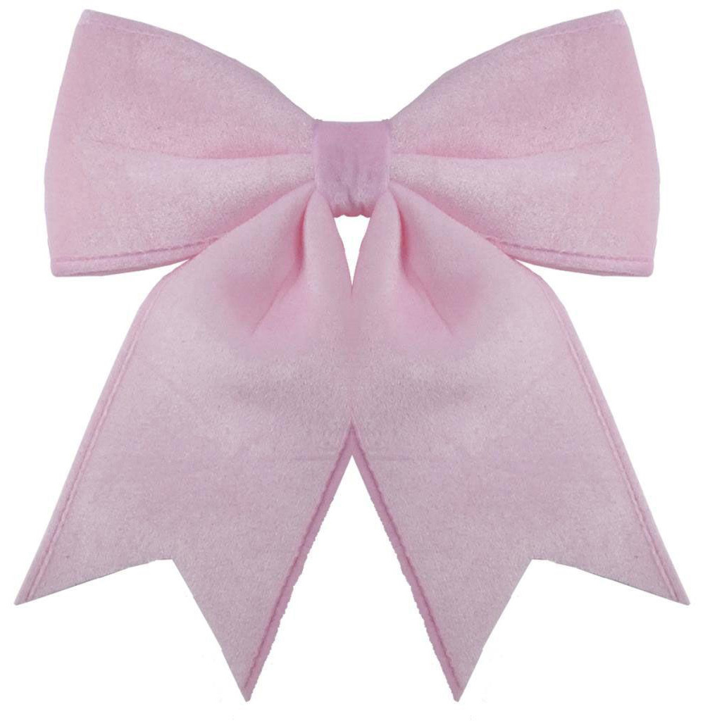 velvet bow pink christmas decoration