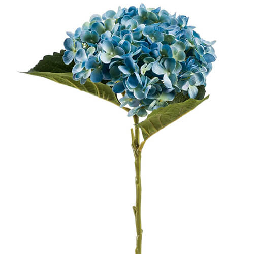 dusty blue artificial hydrangea stem