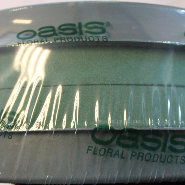 2 x Oasis® Maxlife foam Posy Pads 9 inch 23cm with plastic base 