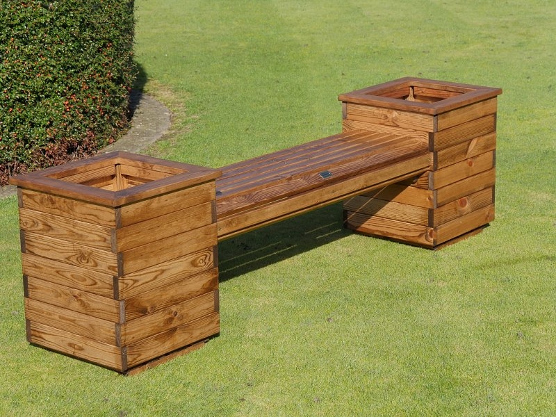Wooden Planter Seat 119 99, Garden Bench Planter Uk